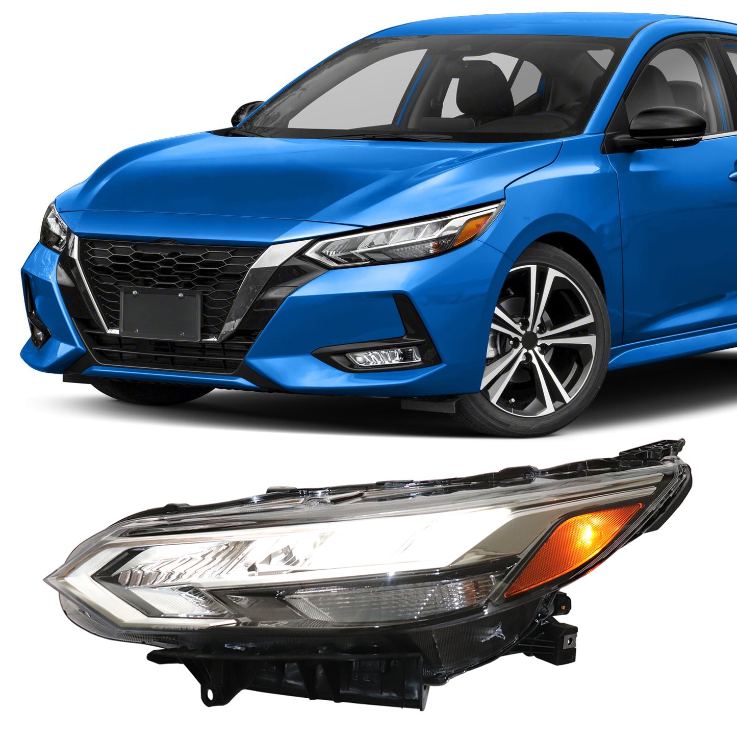 HWLMPS - For 2020-2022 Sentra SR Led Headlights Assembly(W/DOT&SAE)