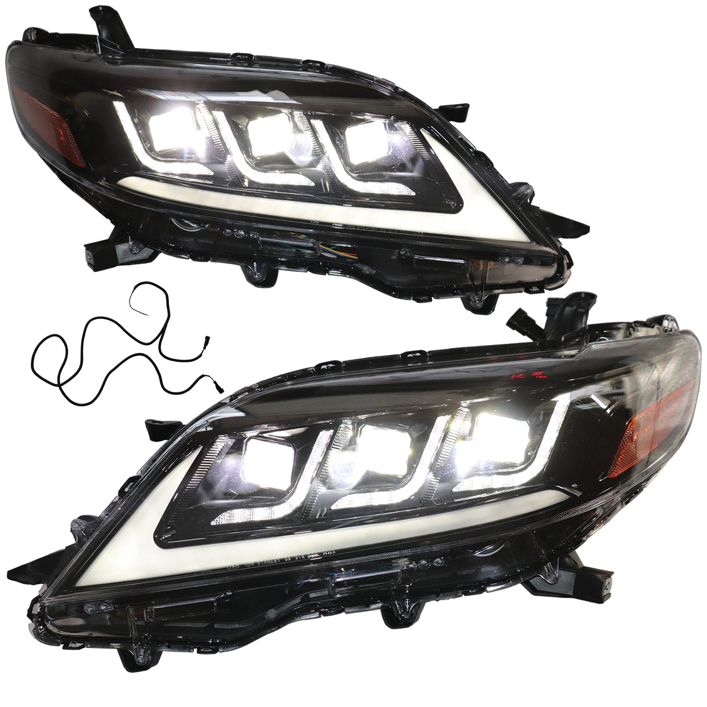 HWLMPS - For 2011-2020 Sienna Led Trible Beam Headlights Assembly(Lexus Style)