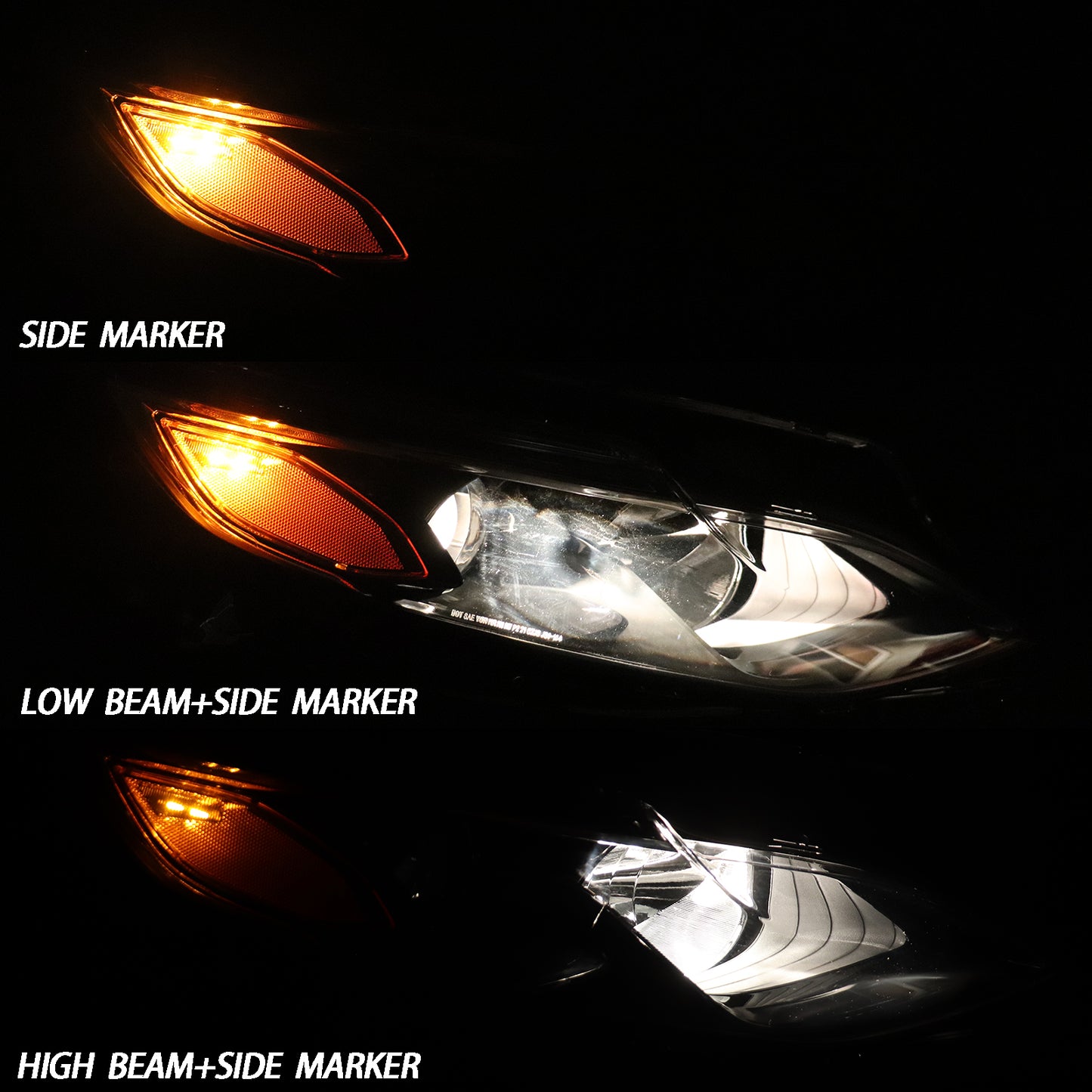 HWLMPS - For 2019-2022 Malibu Halogen Headlights Assembly(W/DOT&SAE)