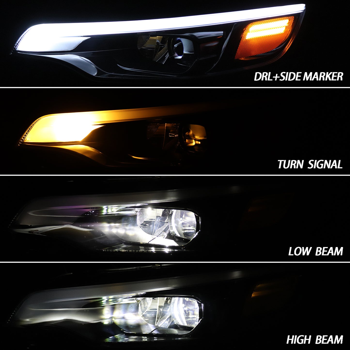 HWLMPS - For 2019-2022 Cherokee Led Headlights Assembly(W/DOT&SAE)