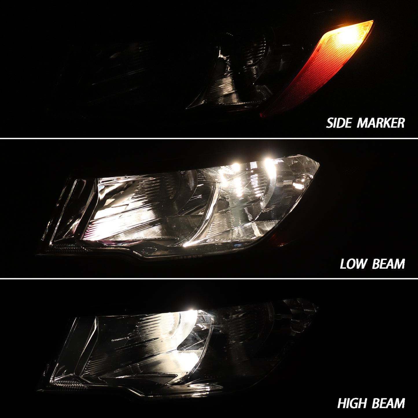 HWLMPS - For 2017-2021 Compass Halogen Headlights Assembly(W/DOT&SAE)