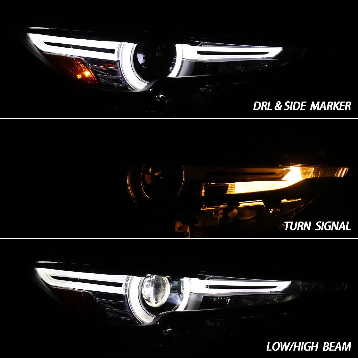 HWLMPS - For 2017-2021 Mazda CX-5 Led Headlights Assembly W/Led Drl