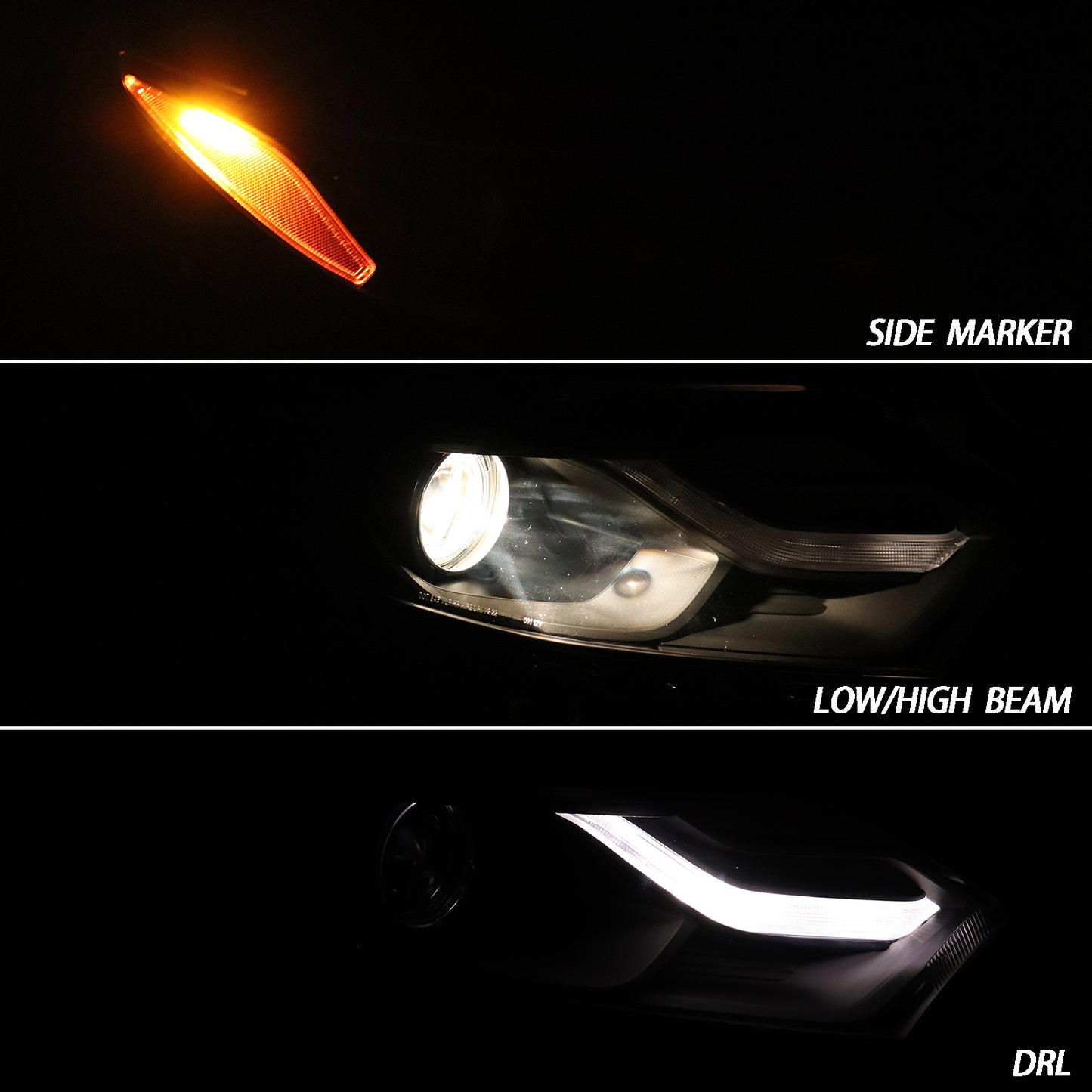 HWLMPS - For 2018-2021 Equinox Halogen Headlights Assembly W/LED DRL(DOT&SAE)