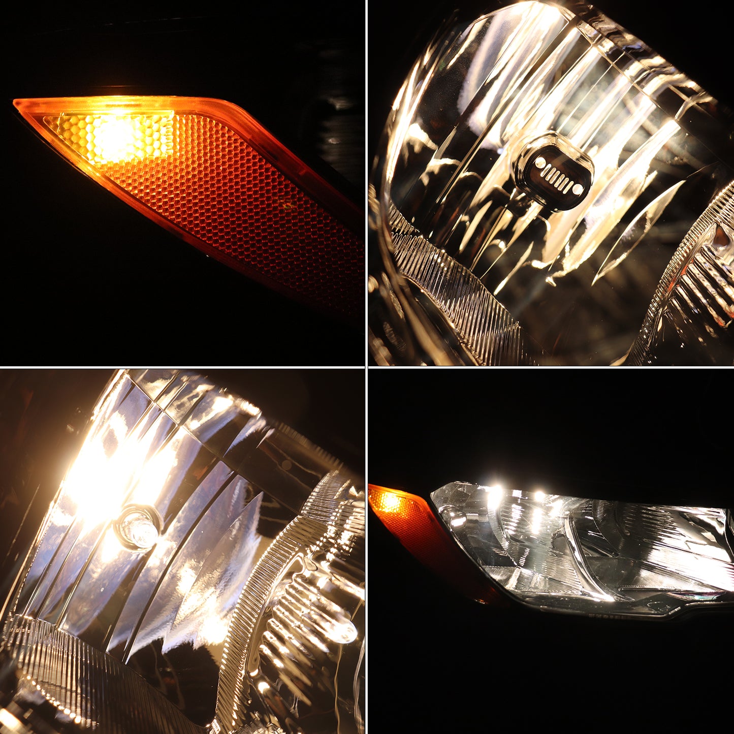 HWLMPS - For 2017-2021 Compass Halogen Headlights Assembly(W/DOT&SAE)
