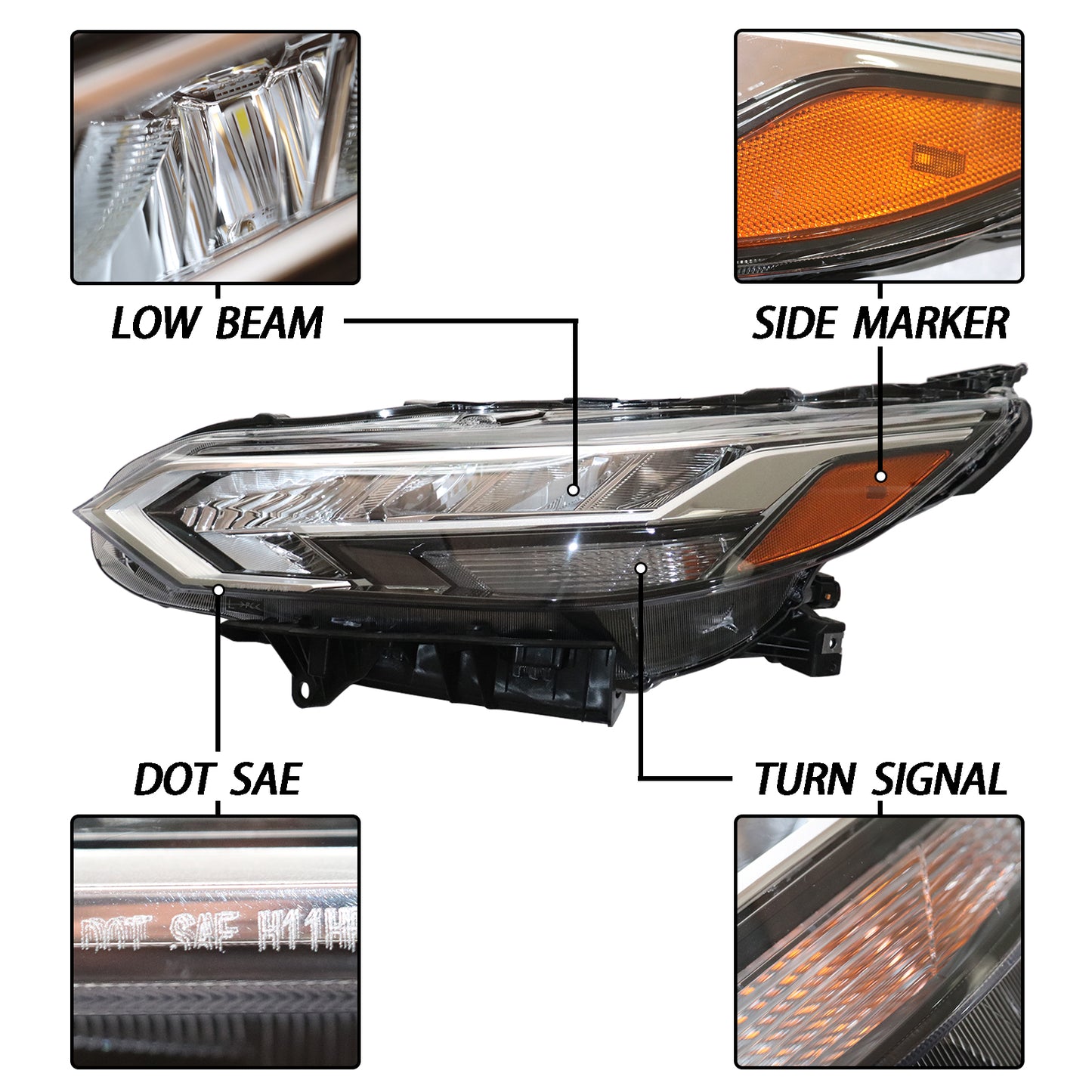 HWLMPS - For 2020-2022 Sentra SR Led Headlights Assembly(W/DOT&SAE)