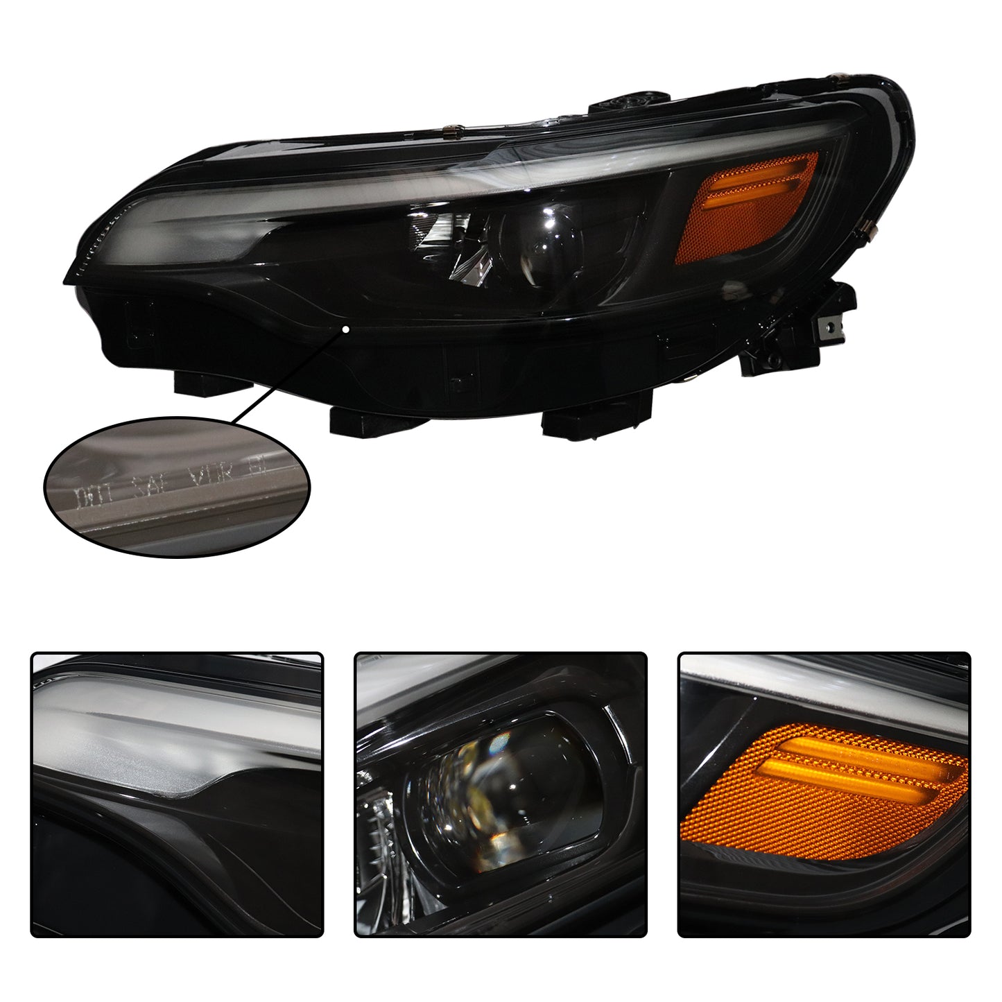 HWLMPS - For 2019-2022 Cherokee Led Headlights Assembly(W/DOT&SAE)