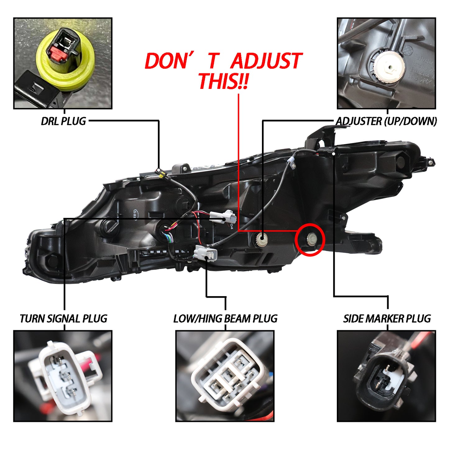 HWLMPS - For 2018-2022 Camry Full Led Trible Beam Headlights(Lexus Style)