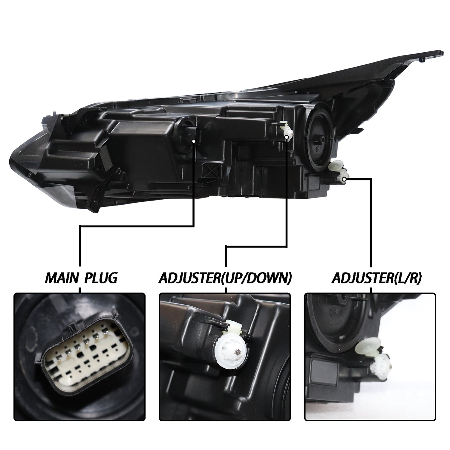 HWLMPS - For 2018-2021 Equinox Halogen Headlights Assembly W/LED DRL(DOT&SAE)