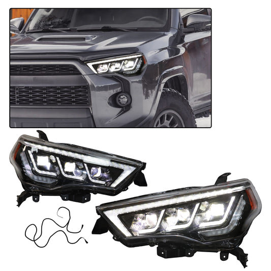 HWLMPS - For 2014-2022 4Runner Led Trible Beam Headlights Assembly