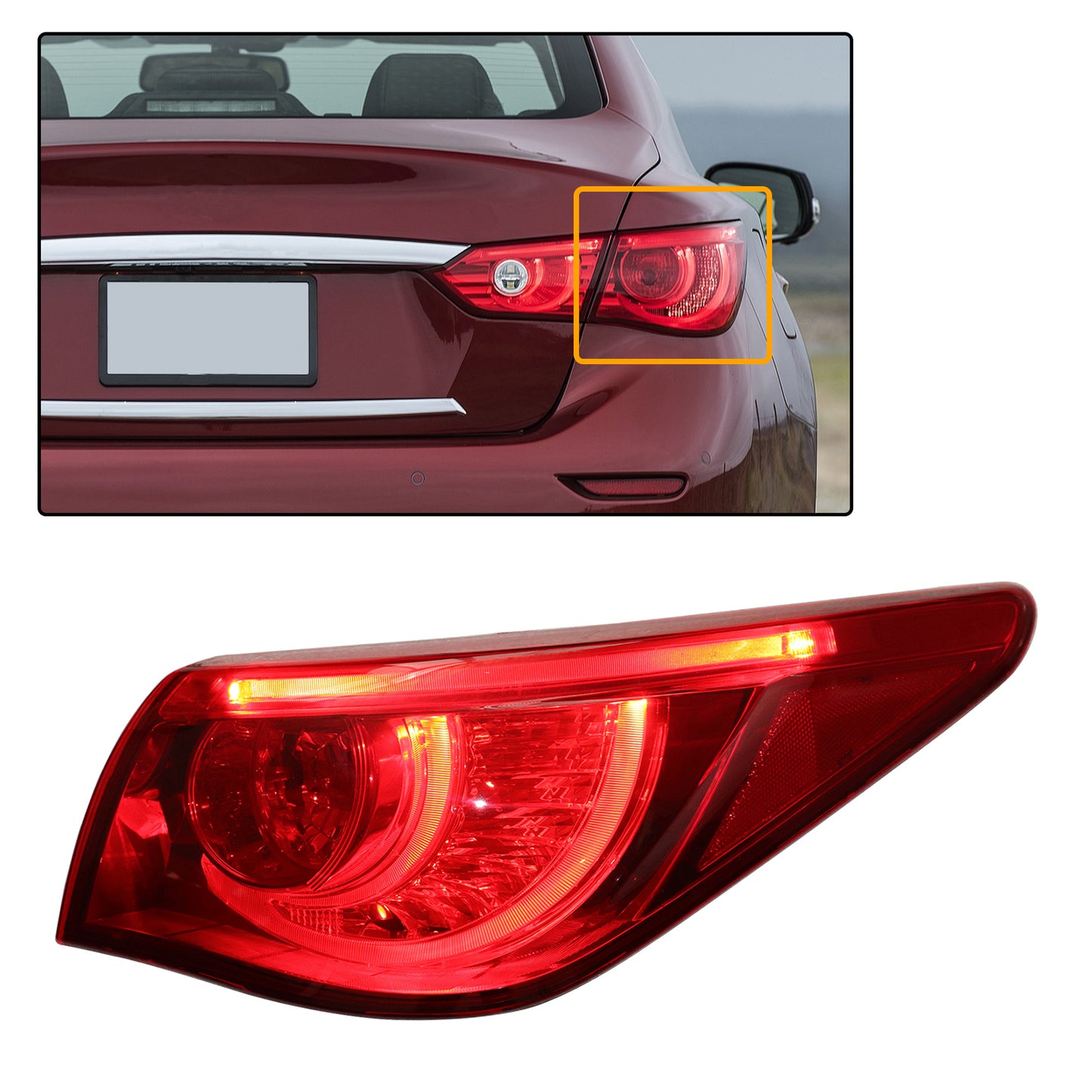 HWLMPS - For 2014-2017 Infiniti Q50 Led Taillights Assembly