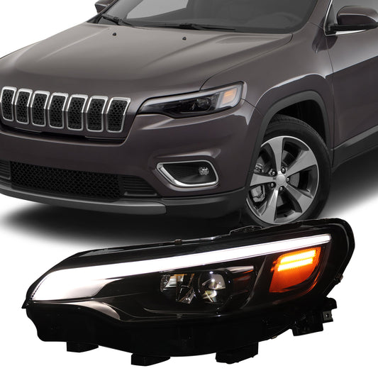 HWLMPS - For 2019-2022 Cherokee Led Headlights Assembly（W/DOT&SAE）