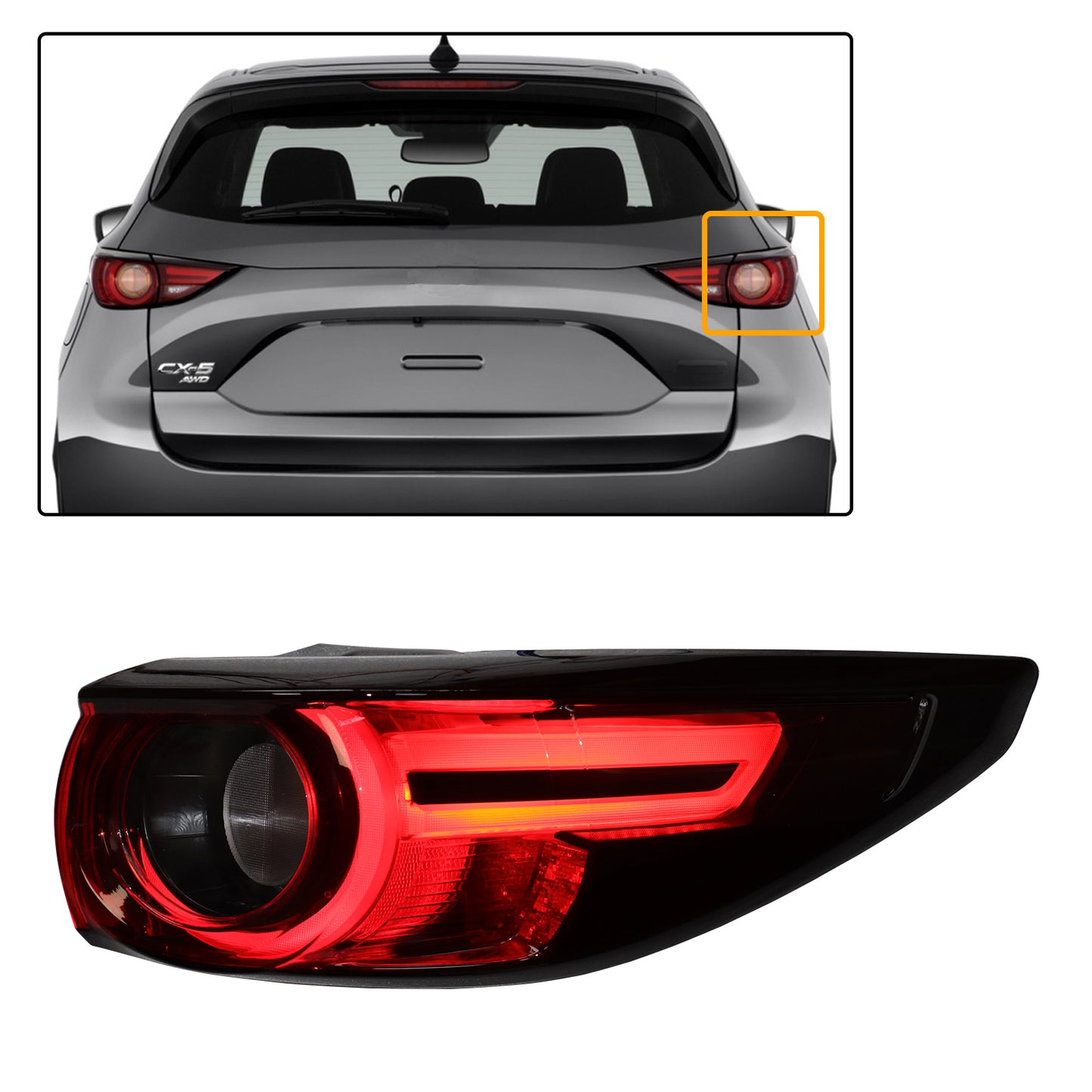 HWLMPS - For 2017-2021 Mazda CX-5 Led Taillights Assembly