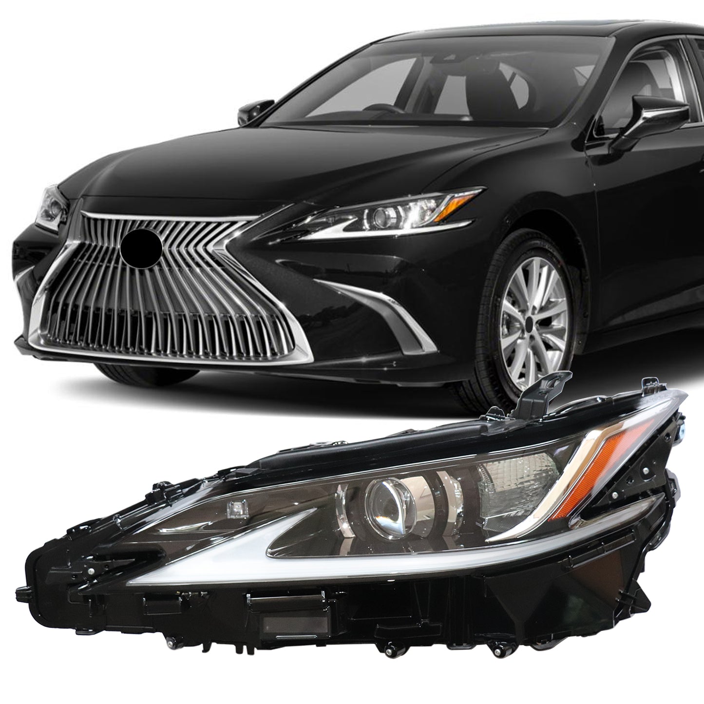 HWLMPS - For 2019-2022 Lexus ES250/ES300h/ES350 Led Headlights W/Halogen Signal