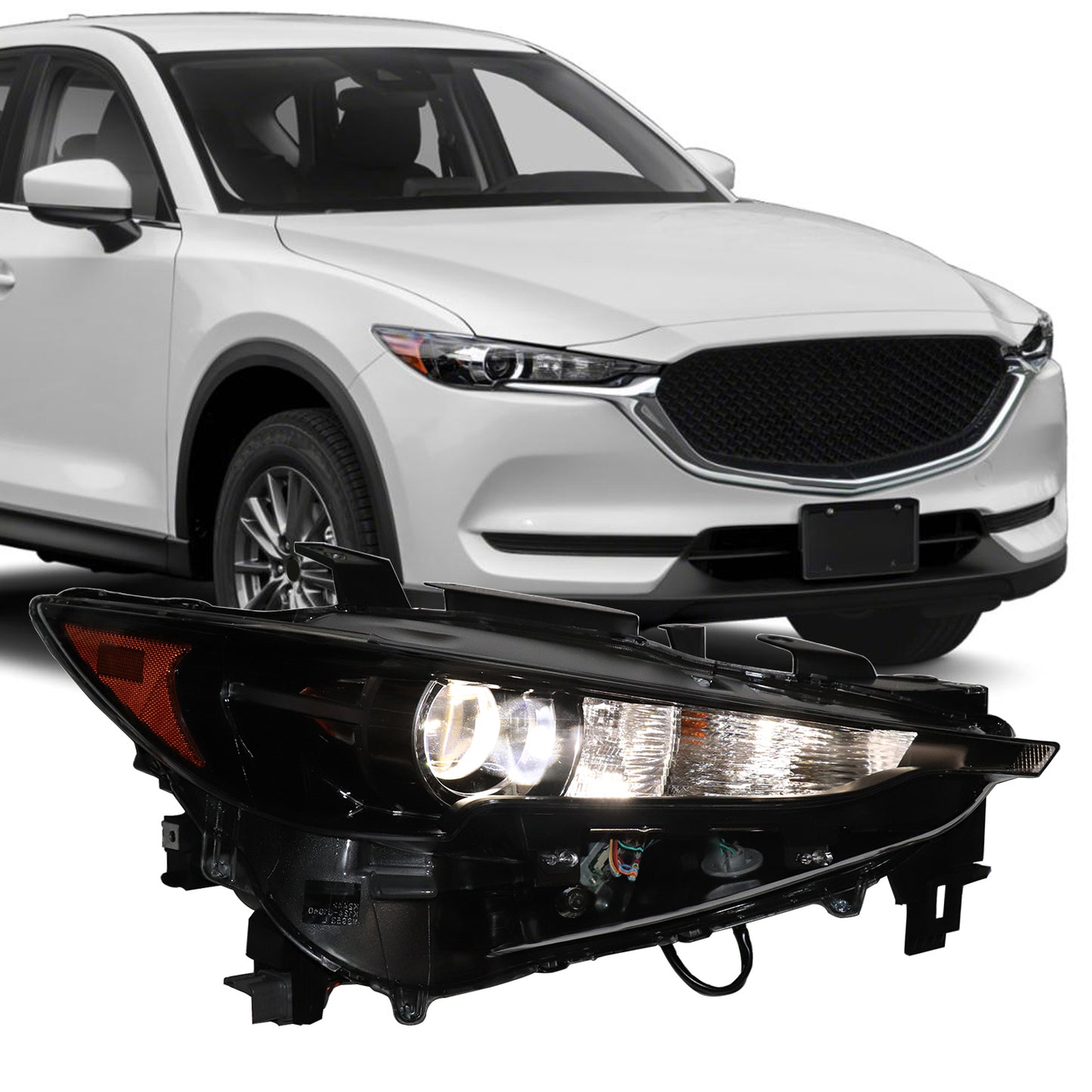 HWLMPS - For 2017-2021 Mazda CX-5 Led Headlights Assembly W/O Drl