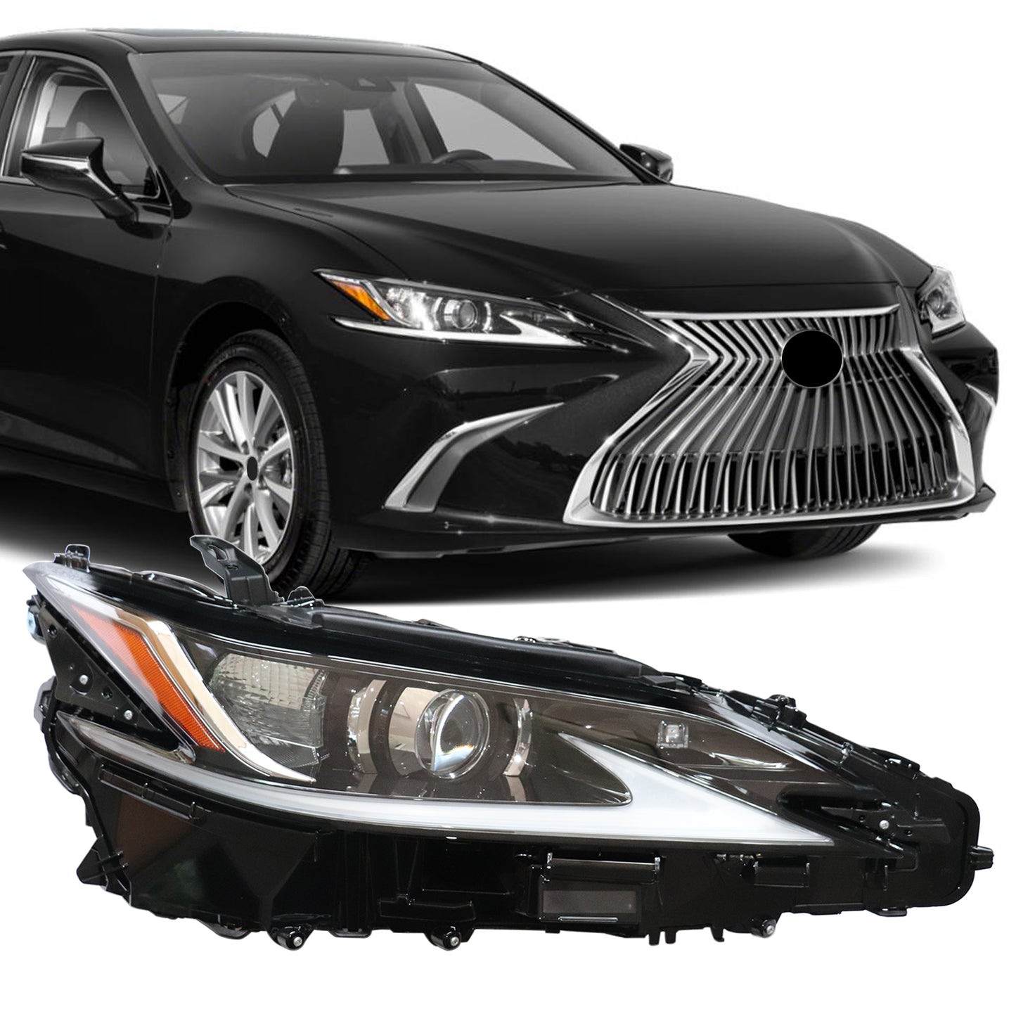 HWLMPS - For 2019-2022 Lexus ES250/ES300h/ES350 Led Headlights W/Halogen Signal