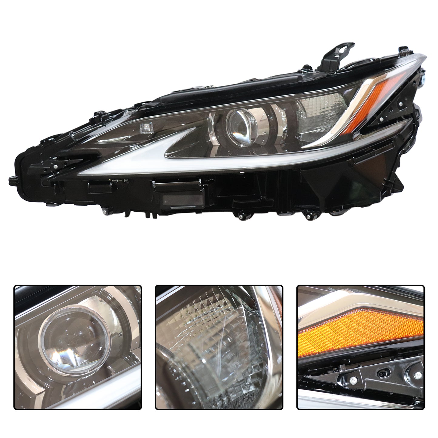 HWLMPS - For 2019-2022 Lexus ES250/ES300h/ES350 Led Headlights W/Halogen Signal