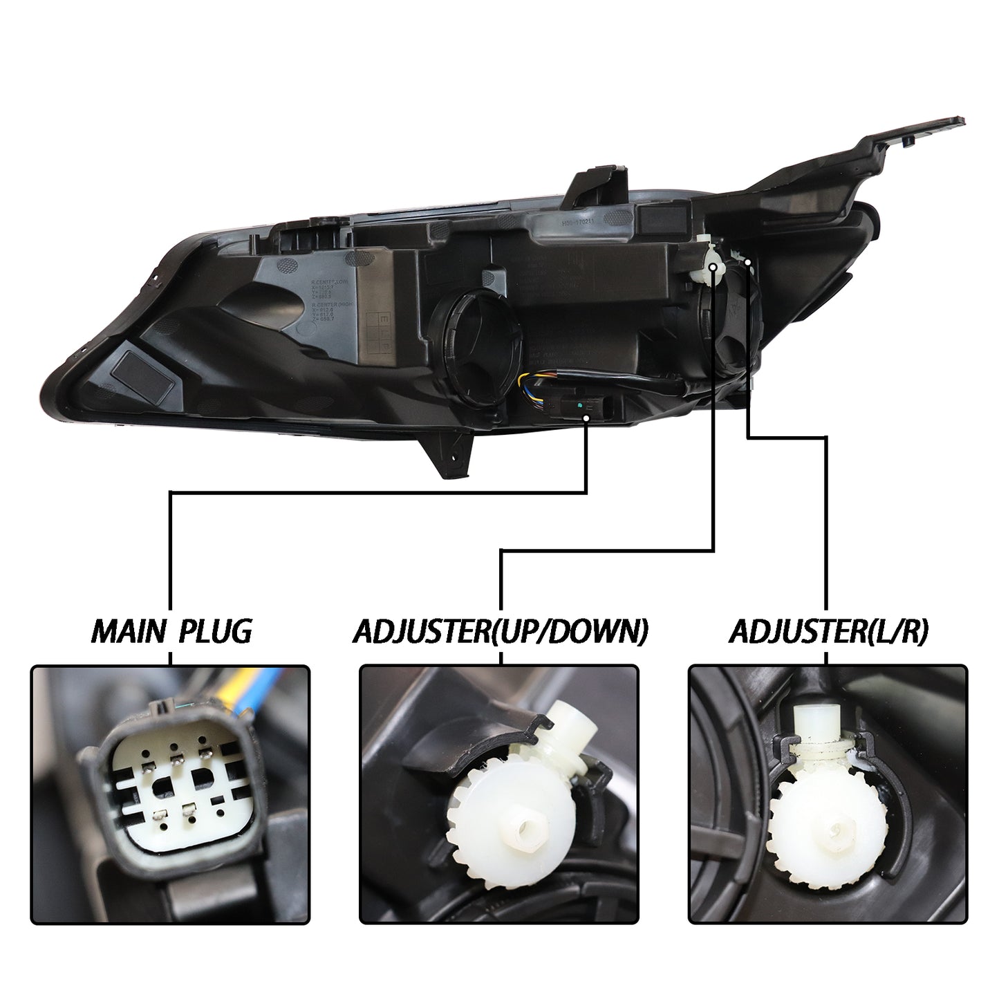 HWLMPS - For 2019-2022 Malibu Halogen Headlights Assembly（W/DOT&SAE）