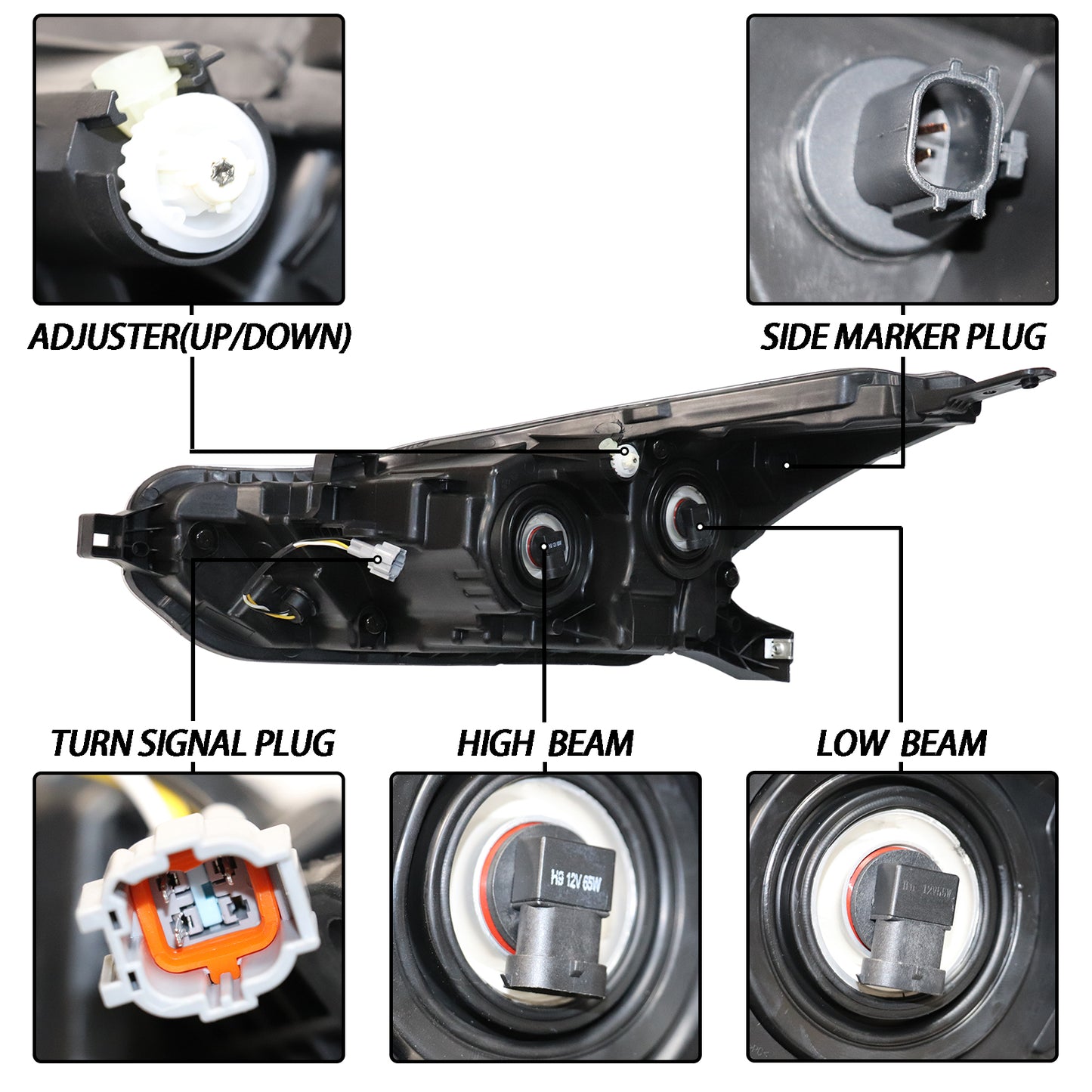 HWLMPS - For 2020-2022 VersaS/SV Halogen Headlights Assembly（W/DOT&SAE）